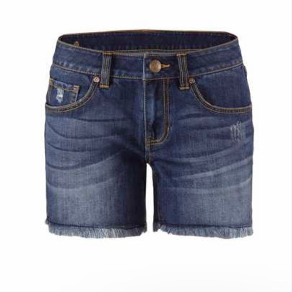 CAbi Denim Tomboy Bermuda Jean Shorts #349 Size 2, Medium Wash, Classic Cut, EUC